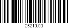 Código de barras (EAN, GTIN, SKU, ISBN): '26213.03'