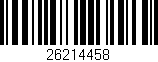 Código de barras (EAN, GTIN, SKU, ISBN): '26214458'