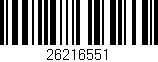 Código de barras (EAN, GTIN, SKU, ISBN): '26216551'