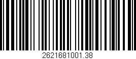 Código de barras (EAN, GTIN, SKU, ISBN): '2621681001.38'