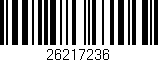 Código de barras (EAN, GTIN, SKU, ISBN): '26217236'