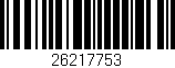 Código de barras (EAN, GTIN, SKU, ISBN): '26217753'