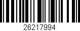 Código de barras (EAN, GTIN, SKU, ISBN): '26217994'