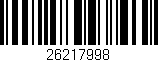 Código de barras (EAN, GTIN, SKU, ISBN): '26217998'