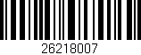 Código de barras (EAN, GTIN, SKU, ISBN): '26218007'