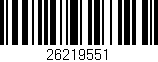 Código de barras (EAN, GTIN, SKU, ISBN): '26219551'