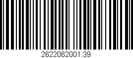 Código de barras (EAN, GTIN, SKU, ISBN): '2622062001.39'