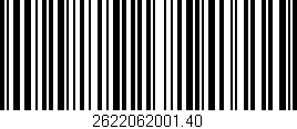 Código de barras (EAN, GTIN, SKU, ISBN): '2622062001.40'
