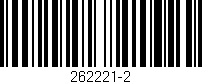 Código de barras (EAN, GTIN, SKU, ISBN): '262221-2'