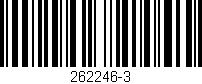 Código de barras (EAN, GTIN, SKU, ISBN): '262246-3'
