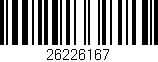 Código de barras (EAN, GTIN, SKU, ISBN): '26226167'