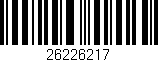 Código de barras (EAN, GTIN, SKU, ISBN): '26226217'