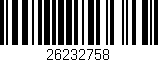Código de barras (EAN, GTIN, SKU, ISBN): '26232758'