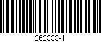Código de barras (EAN, GTIN, SKU, ISBN): '262333-1'