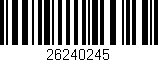 Código de barras (EAN, GTIN, SKU, ISBN): '26240245'