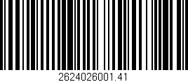 Código de barras (EAN, GTIN, SKU, ISBN): '2624026001.41'