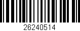 Código de barras (EAN, GTIN, SKU, ISBN): '26240514'