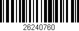 Código de barras (EAN, GTIN, SKU, ISBN): '26240760'
