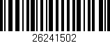 Código de barras (EAN, GTIN, SKU, ISBN): '26241502'