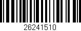 Código de barras (EAN, GTIN, SKU, ISBN): '26241510'