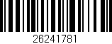 Código de barras (EAN, GTIN, SKU, ISBN): '26241781'