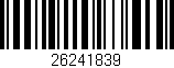 Código de barras (EAN, GTIN, SKU, ISBN): '26241839'