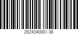 Código de barras (EAN, GTIN, SKU, ISBN): '2624340001.38'