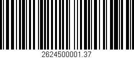 Código de barras (EAN, GTIN, SKU, ISBN): '2624500001.37'