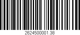 Código de barras (EAN, GTIN, SKU, ISBN): '2624500001.38'