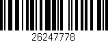Código de barras (EAN, GTIN, SKU, ISBN): '26247778'