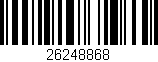 Código de barras (EAN, GTIN, SKU, ISBN): '26248868'