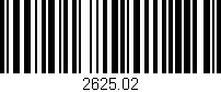 Código de barras (EAN, GTIN, SKU, ISBN): '2625.02'