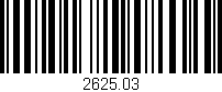 Código de barras (EAN, GTIN, SKU, ISBN): '2625.03'