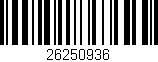 Código de barras (EAN, GTIN, SKU, ISBN): '26250936'
