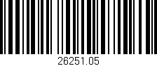 Código de barras (EAN, GTIN, SKU, ISBN): '26251.05'