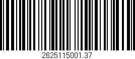 Código de barras (EAN, GTIN, SKU, ISBN): '2625115001.37'