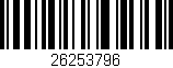 Código de barras (EAN, GTIN, SKU, ISBN): '26253796'