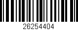 Código de barras (EAN, GTIN, SKU, ISBN): '26254404'