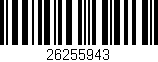 Código de barras (EAN, GTIN, SKU, ISBN): '26255943'