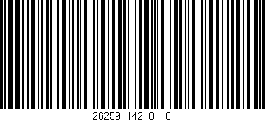 Código de barras (EAN, GTIN, SKU, ISBN): '26259_142_0_10'