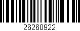 Código de barras (EAN, GTIN, SKU, ISBN): '26260922'