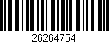 Código de barras (EAN, GTIN, SKU, ISBN): '26264754'