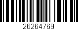 Código de barras (EAN, GTIN, SKU, ISBN): '26264769'