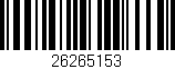 Código de barras (EAN, GTIN, SKU, ISBN): '26265153'