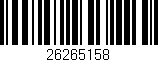 Código de barras (EAN, GTIN, SKU, ISBN): '26265158'
