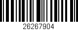 Código de barras (EAN, GTIN, SKU, ISBN): '26267904'
