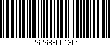 Código de barras (EAN, GTIN, SKU, ISBN): '2626880013P'