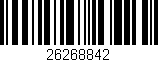 Código de barras (EAN, GTIN, SKU, ISBN): '26268842'