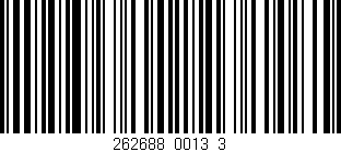 Código de barras (EAN, GTIN, SKU, ISBN): '262688_0013_3'