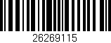 Código de barras (EAN, GTIN, SKU, ISBN): '26269115'